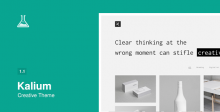 Kalium 艺术创意产品展示 WordPress企业主题 v1.1.5